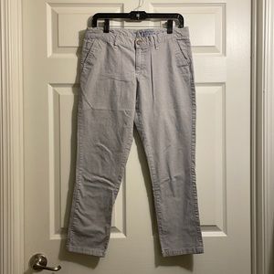 Gap Skinny Boyfriend Blue/White Fine Stripe Ankle/Cropped Pants Size 4R